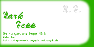 mark hepp business card