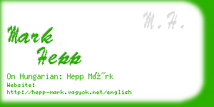 mark hepp business card